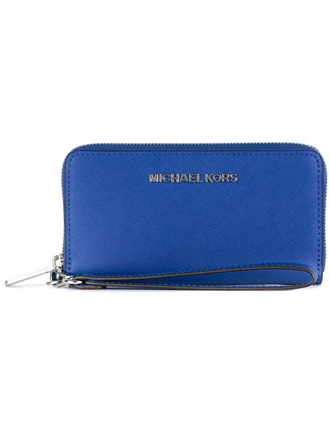 michael kors jet set travel wallet electric blue|Michael Kors multifunction wallet.